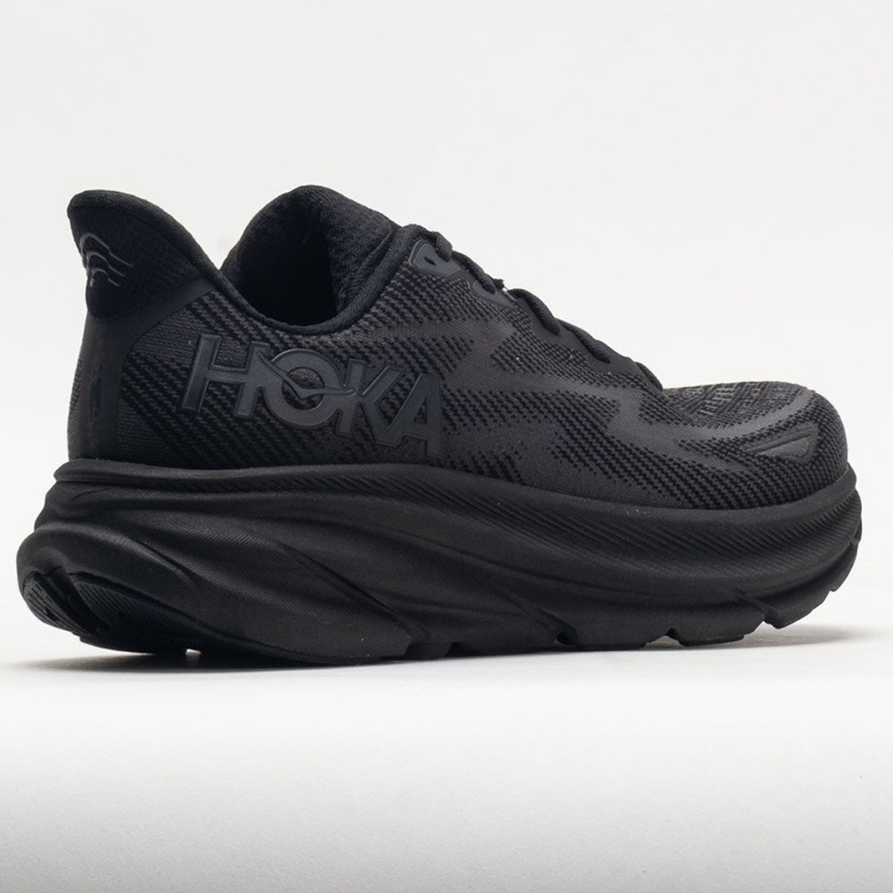 Hoka All-Black Clifton 9 Athletic Sneakers